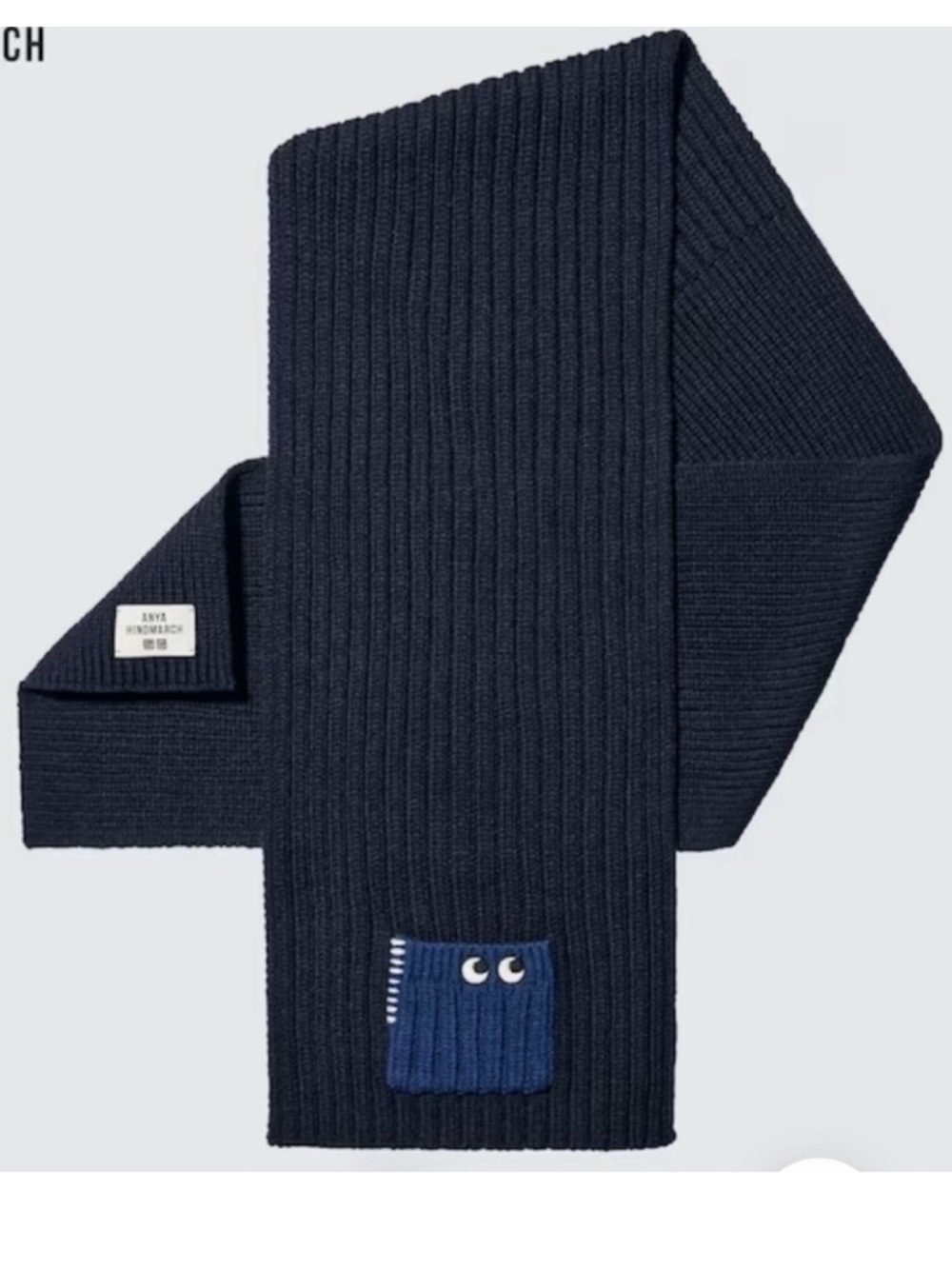 Uniqlo | Scarf | Anya Hindmarch for Uniqlo | HEATTECH Kniited Scarf Navy